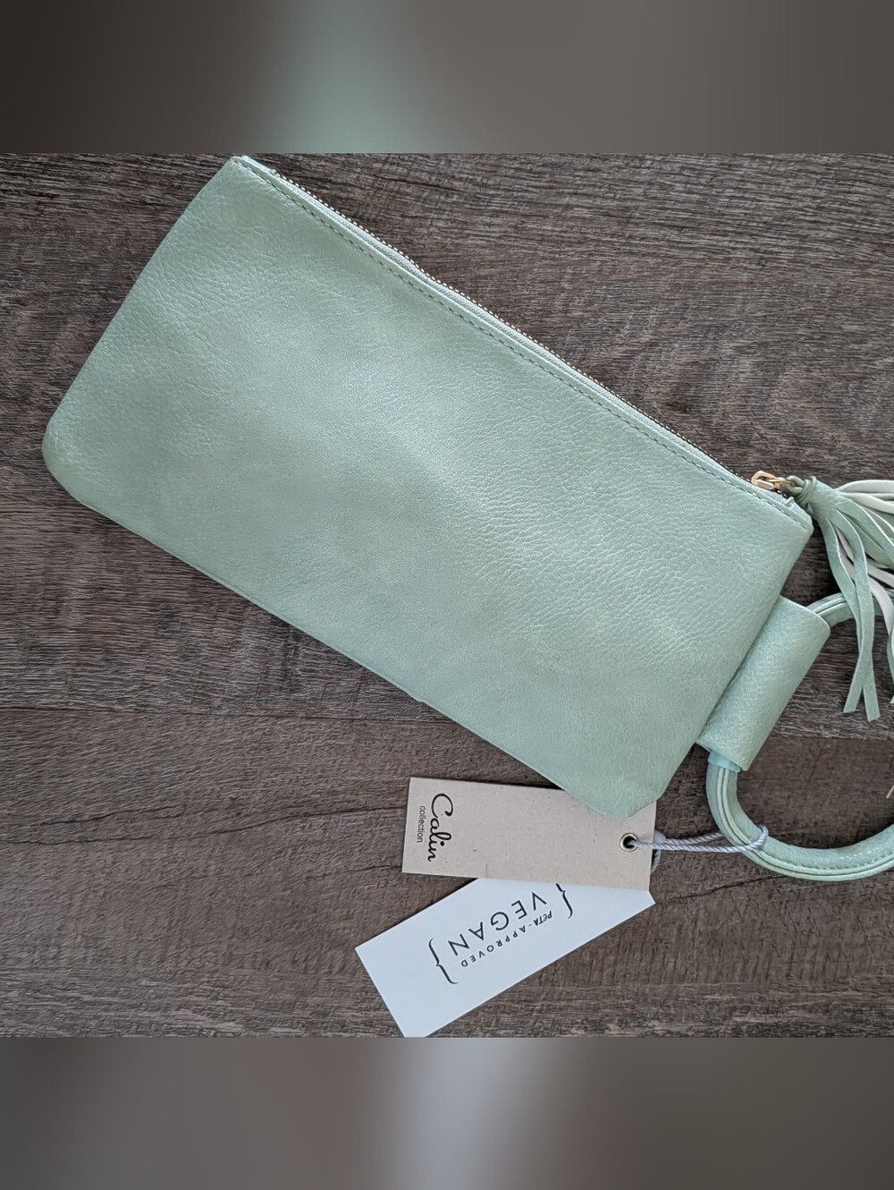 Wristlet Clutch in Light Mint Green